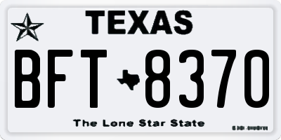 TX license plate BFT8370
