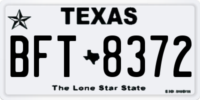 TX license plate BFT8372