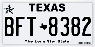 TX license plate BFT8382