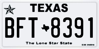 TX license plate BFT8391