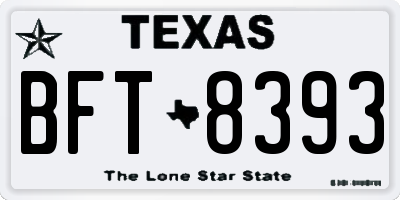 TX license plate BFT8393