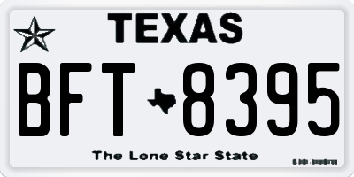 TX license plate BFT8395