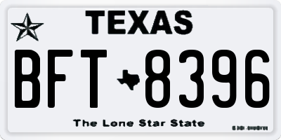 TX license plate BFT8396