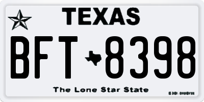TX license plate BFT8398