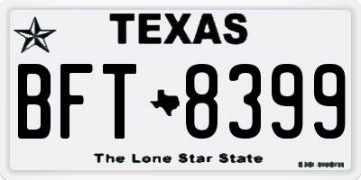 TX license plate BFT8399