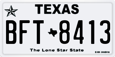 TX license plate BFT8413
