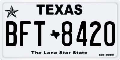 TX license plate BFT8420