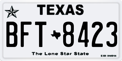 TX license plate BFT8423