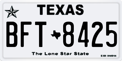 TX license plate BFT8425