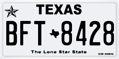 TX license plate BFT8428