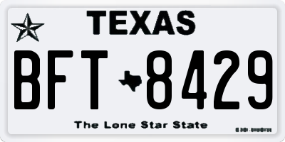 TX license plate BFT8429