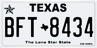 TX license plate BFT8434