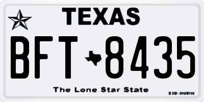 TX license plate BFT8435
