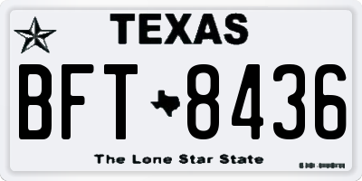 TX license plate BFT8436