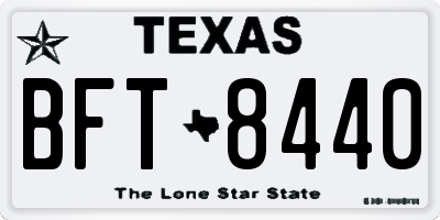 TX license plate BFT8440