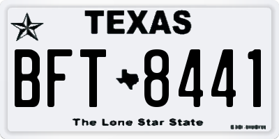 TX license plate BFT8441