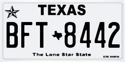 TX license plate BFT8442