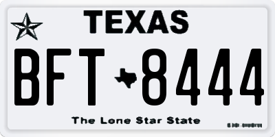 TX license plate BFT8444