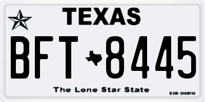 TX license plate BFT8445