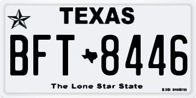 TX license plate BFT8446