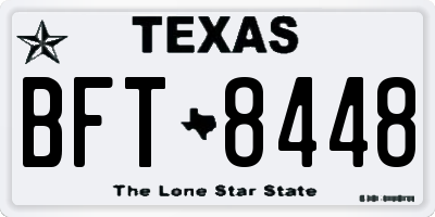 TX license plate BFT8448