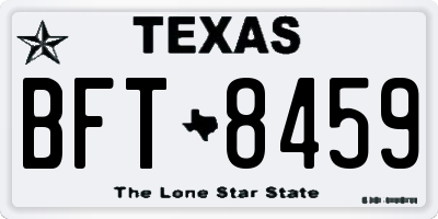 TX license plate BFT8459