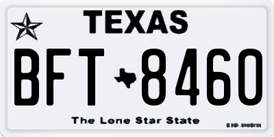 TX license plate BFT8460