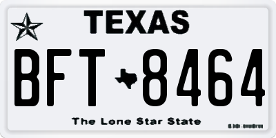 TX license plate BFT8464