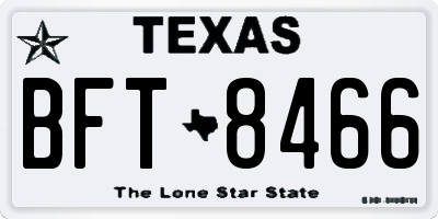TX license plate BFT8466