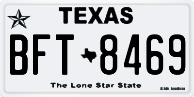 TX license plate BFT8469