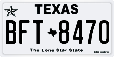 TX license plate BFT8470