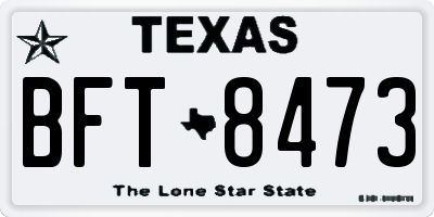 TX license plate BFT8473