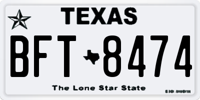 TX license plate BFT8474