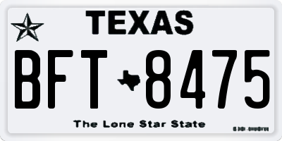 TX license plate BFT8475
