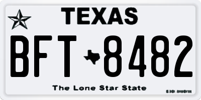 TX license plate BFT8482