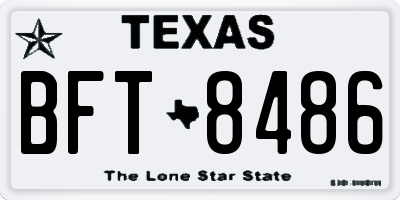TX license plate BFT8486