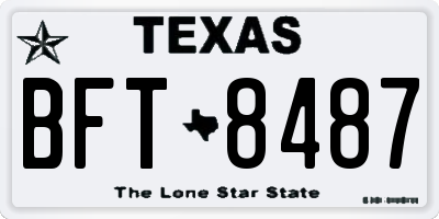 TX license plate BFT8487