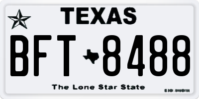 TX license plate BFT8488