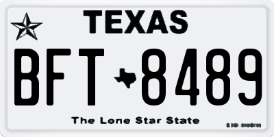 TX license plate BFT8489