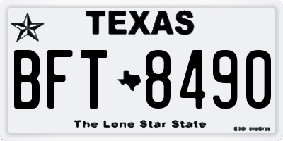 TX license plate BFT8490