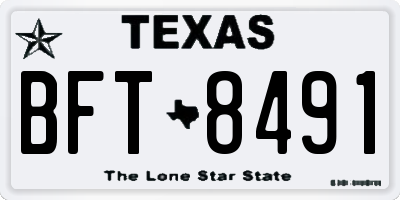TX license plate BFT8491