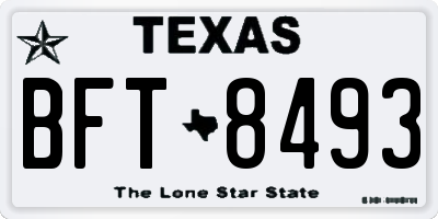 TX license plate BFT8493