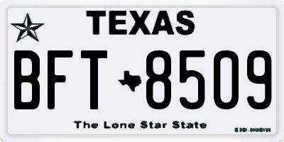 TX license plate BFT8509