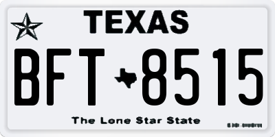 TX license plate BFT8515