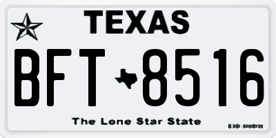 TX license plate BFT8516