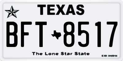 TX license plate BFT8517