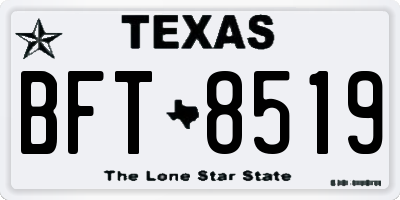 TX license plate BFT8519