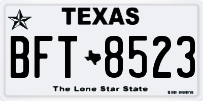 TX license plate BFT8523