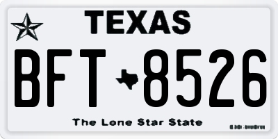 TX license plate BFT8526