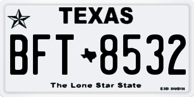 TX license plate BFT8532